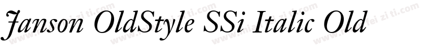 Janson OldStyle SSi Italic Oldstyle Figures字体转换